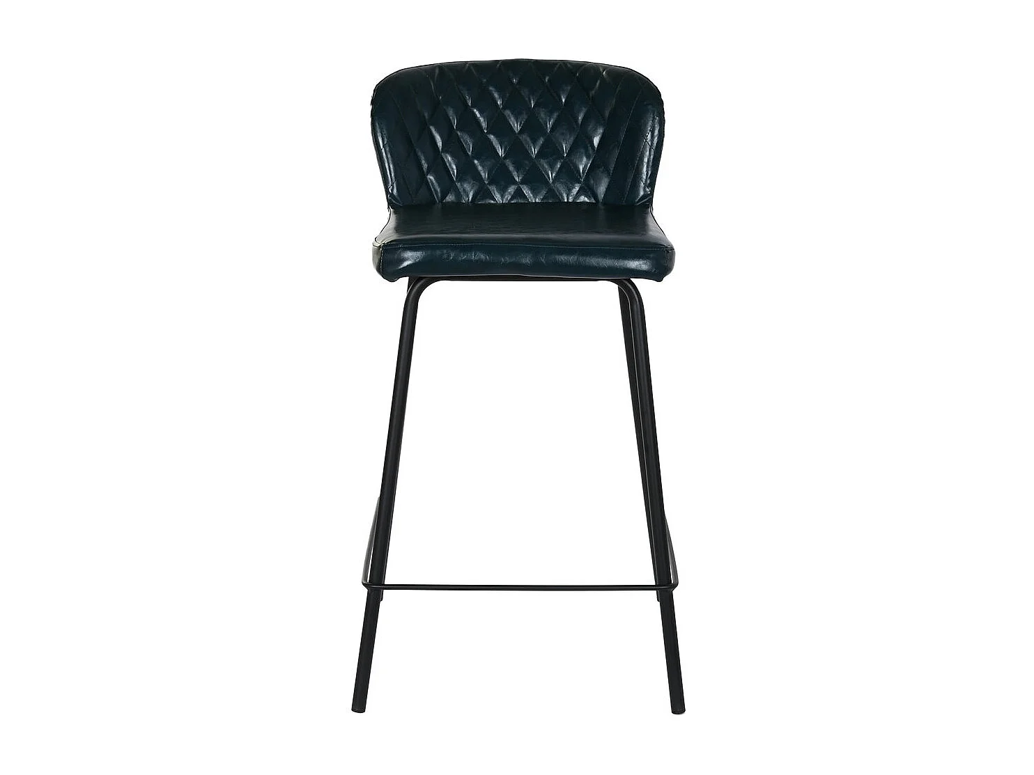 PU metalen kruk 40x42,5x81,5 cm, petrolblauw