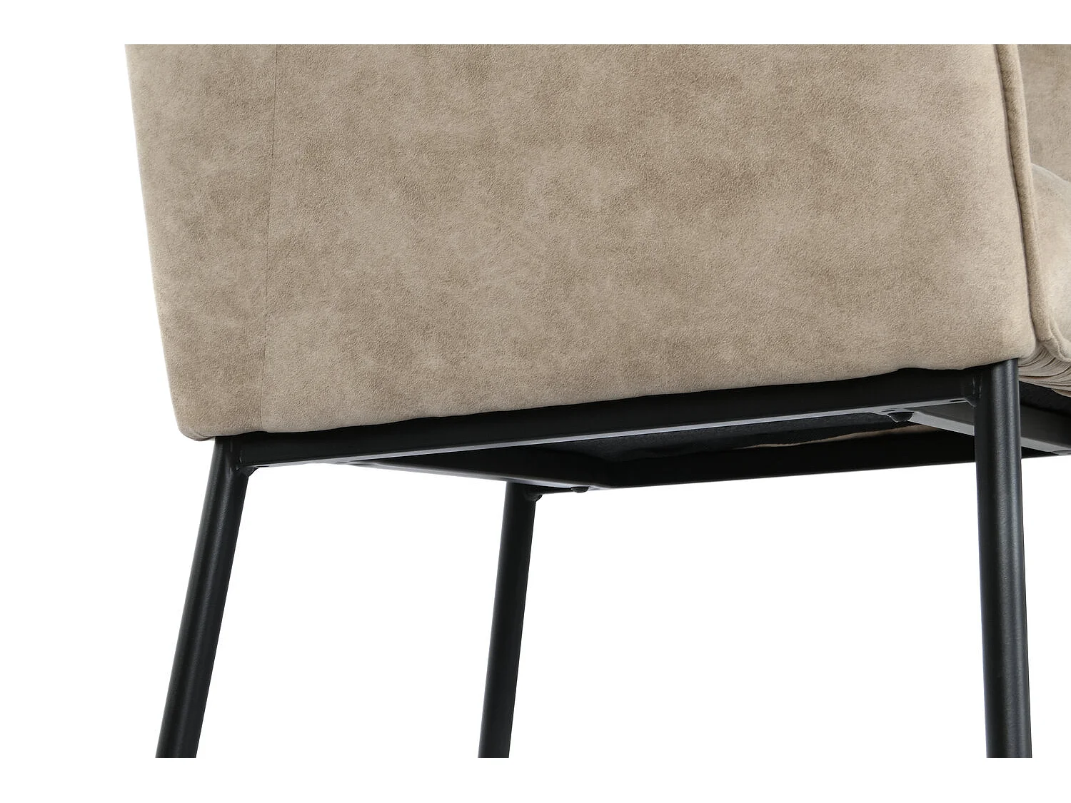 Microfiber metalen kruk 59x60x107 kunstleer