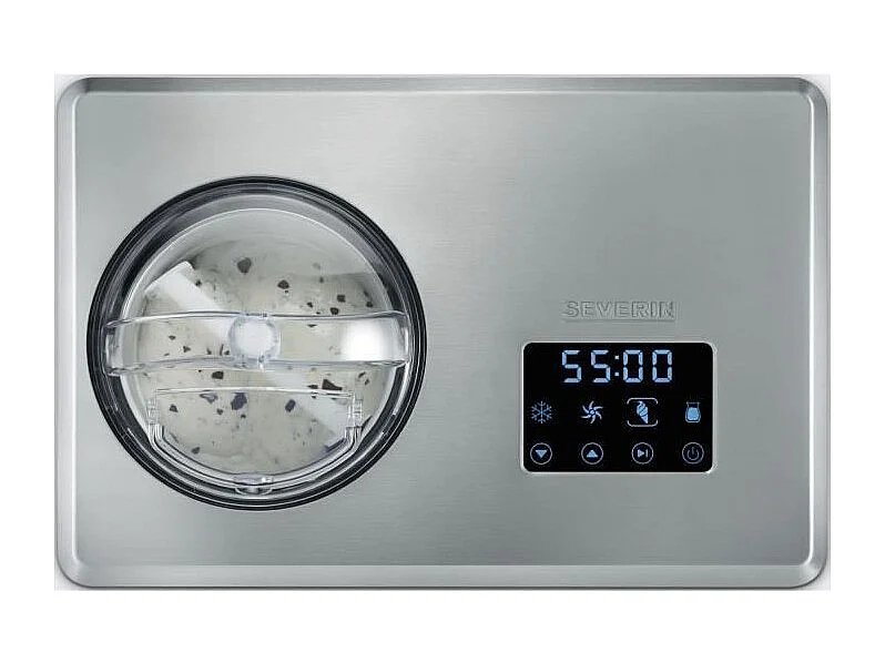 Severin EZ7405 2-in-1 Sorbet- en Yoghurtmaker - RVS, 2L, Actieve Koeling, LED Touchscreen