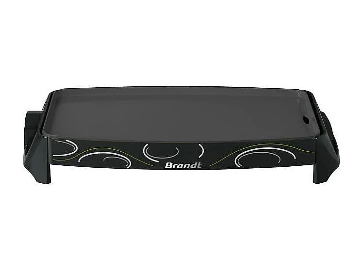 Elektryczna plancha Brandt PLA1322N 2200W, regulowany termostat 5 pozycji, powłoka nieprzywierająca, wyjmowana tacka, czarna