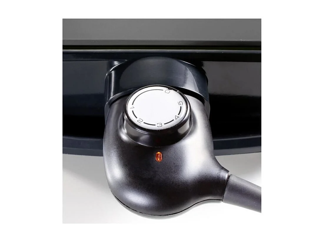 Elektryczna plancha Brandt PLA1322N 2200W, regulowany termostat 5 pozycji, powłoka nieprzywierająca, wyjmowana tacka, czarna