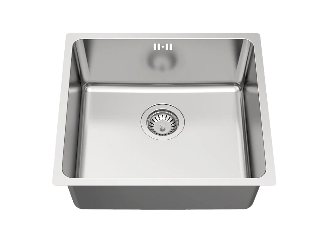 Essenox lava-loiça 1 cuba 49x44 em aço inoxidável Essebagno