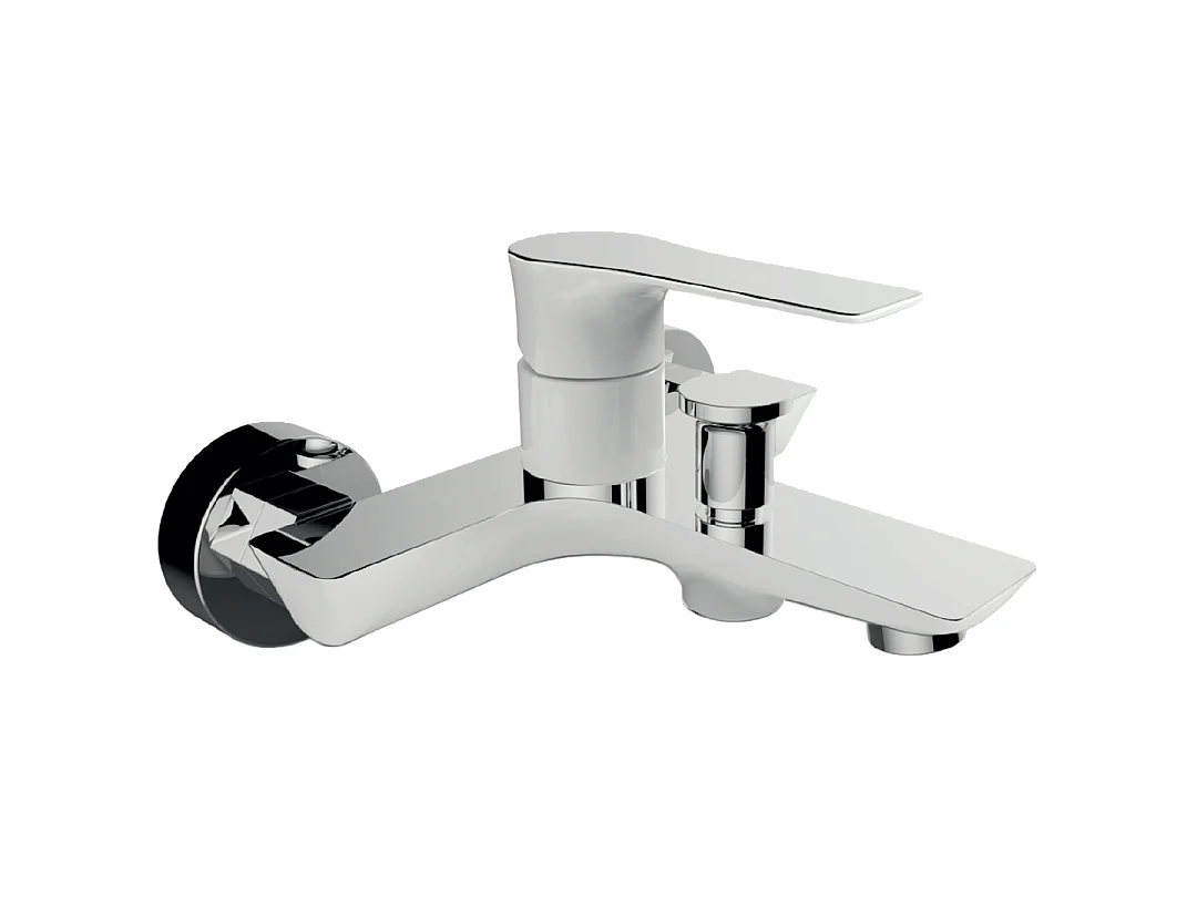 Lover mechanische bad-douchemengkraan wit chroom - Essebagno