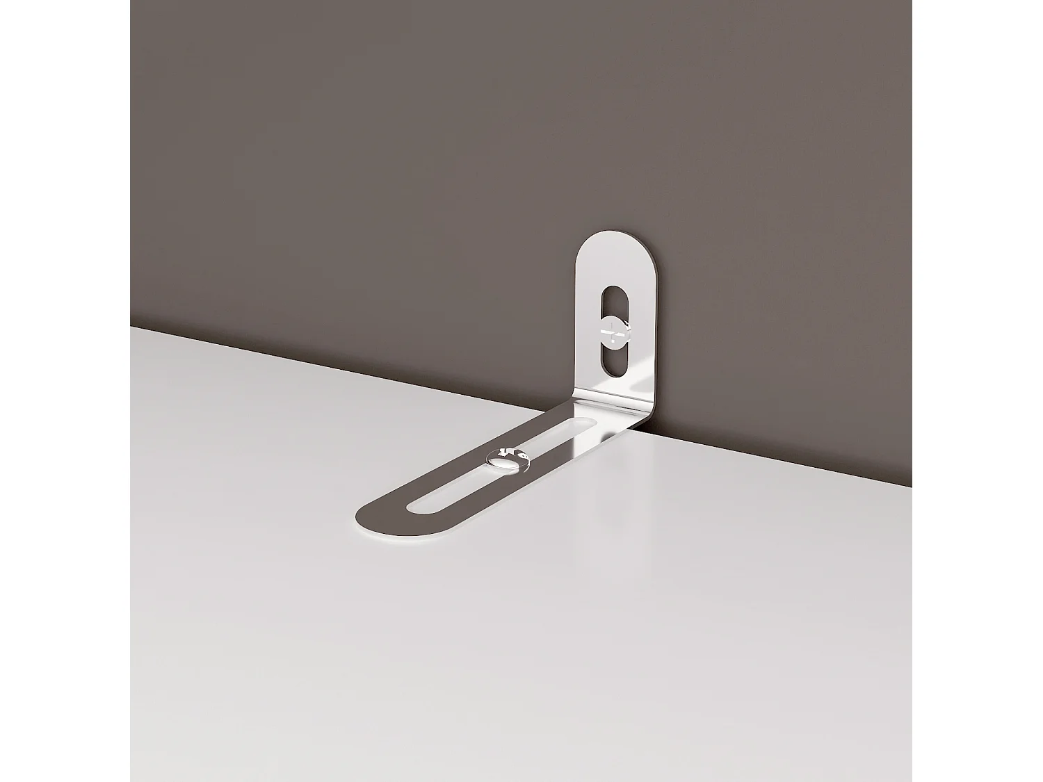 Vitrine avec LED 3 couleurs - 2 portes et 2 tiroirs - 6 niveaux, push to open, 80x36x200, Blanc