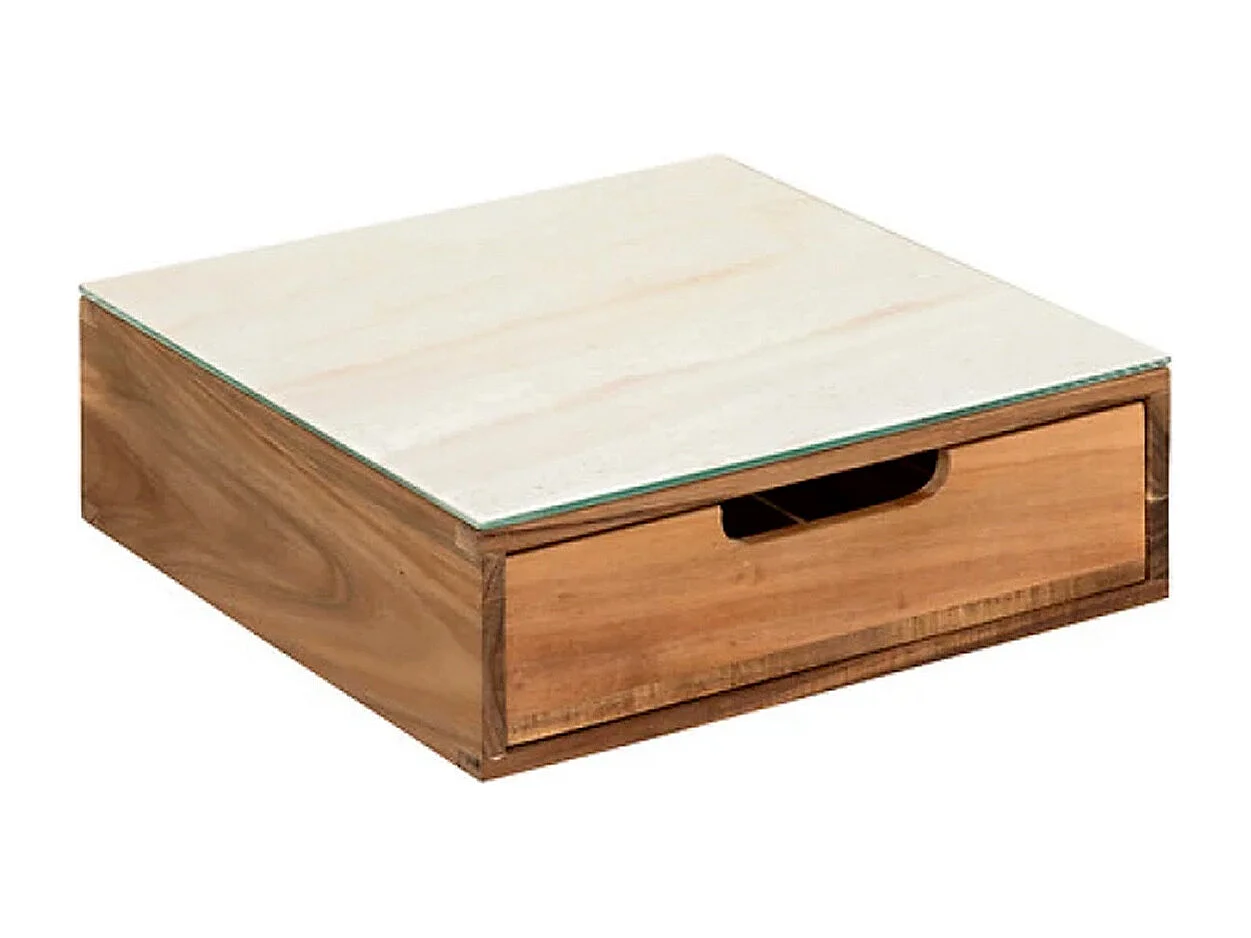 Porte-Capsules Tiroir en Bois "Acacia" 30cm Marron