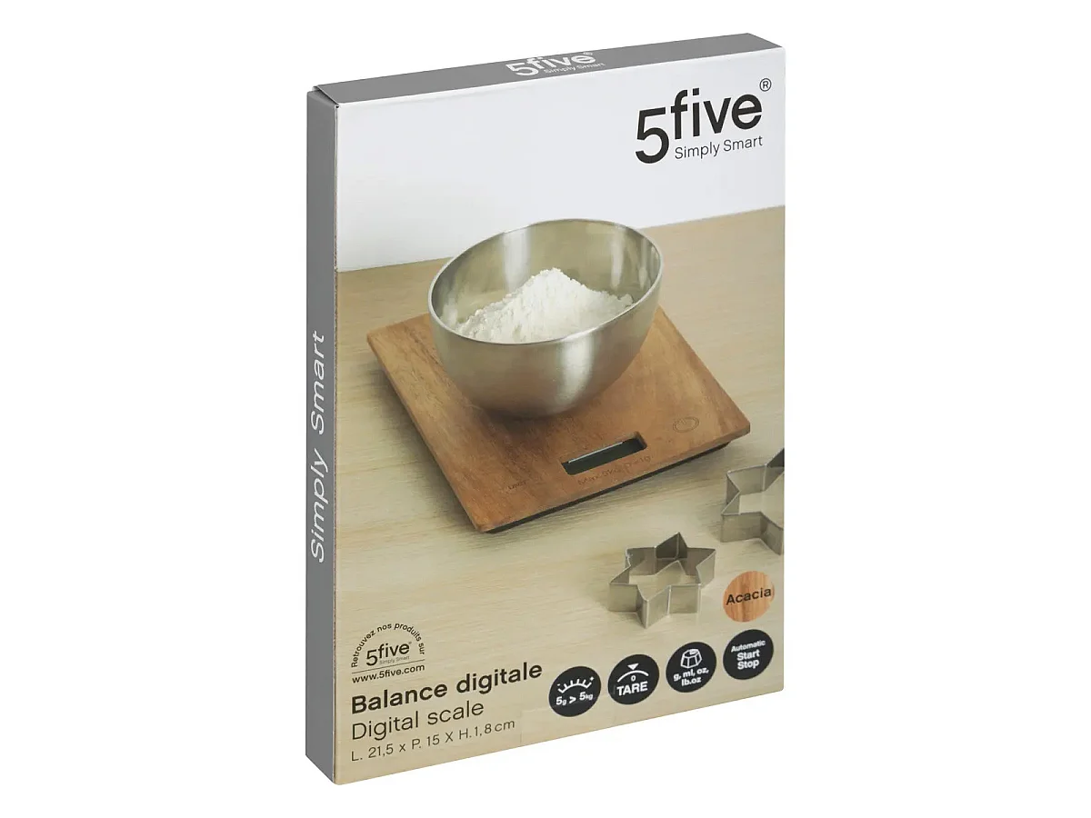 Balance de Cuisine Digitale "Acacia" 21cm Naturel