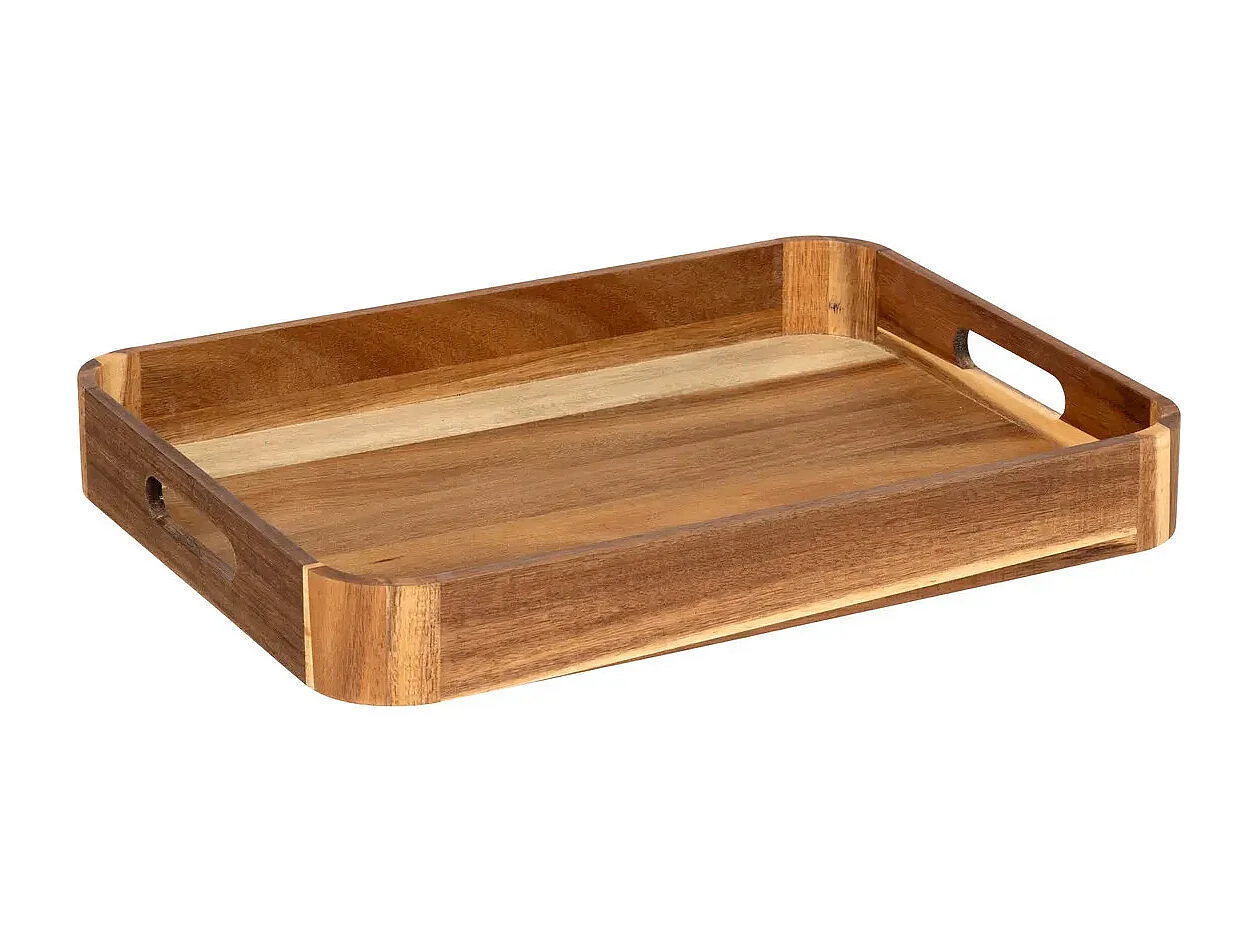 Plateau de Service en Bois "Acacia" 40cm Marron