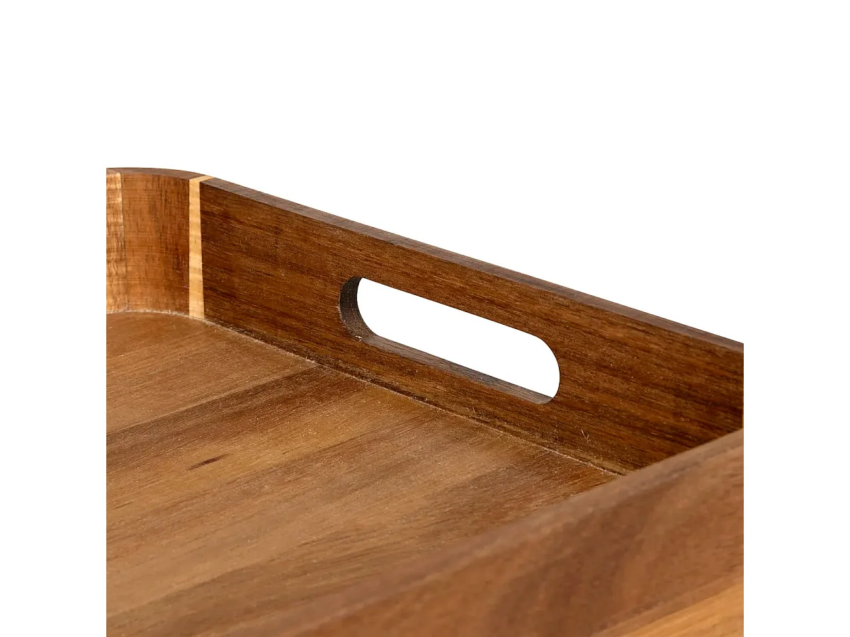 Plateau de Service en Bois "Acacia" 40cm Marron