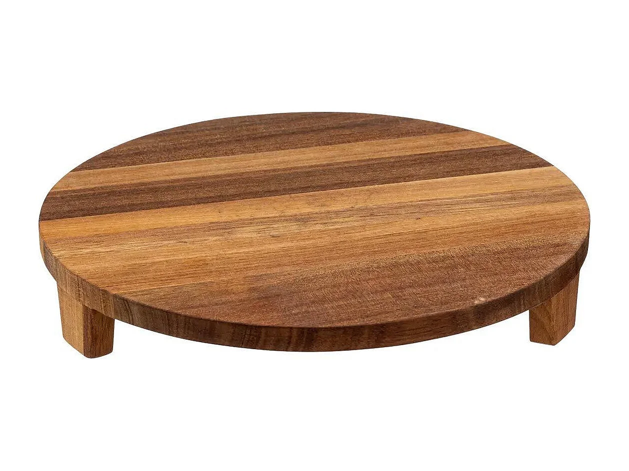 Plat de Présentation en Bois "Acacia" 30cm Marron