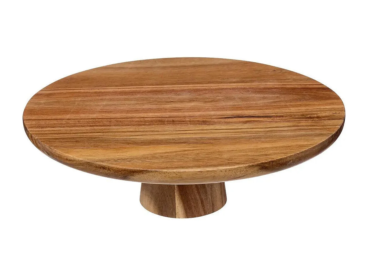Présentoir à Gâteaux en Bois "Acacia" 28cm Marron
