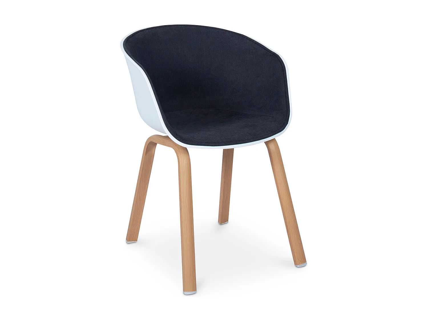 Chaise de salle à manger scandinave rembourrée avec accoudoirs Gris foncé