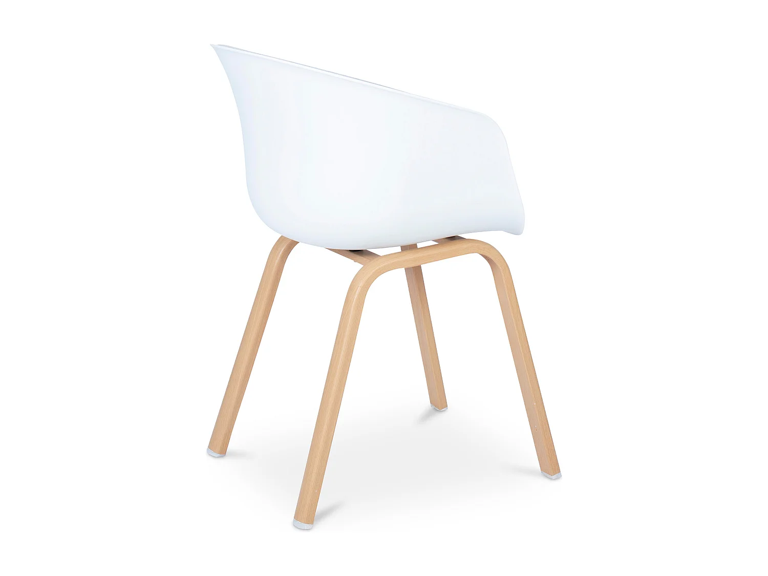 Chaise de salle à manger scandinave rembourrée avec accoudoirs Jaune