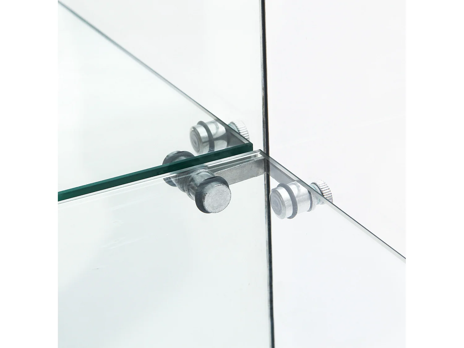 Vitrine en verre à 4 niveaux avec éclairage LED, double porte avec serrures,80,5 x 36,5 x 164 cm