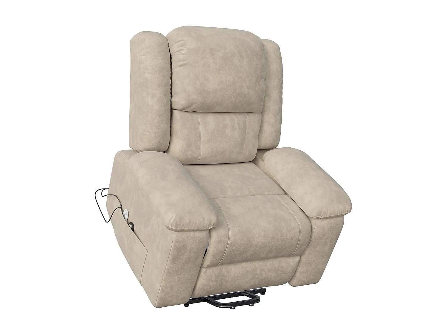 Fauteuil de massage électrique avec 8 points de massage et fonction chauffante - dossier réglable - 2 poches latérales - brun