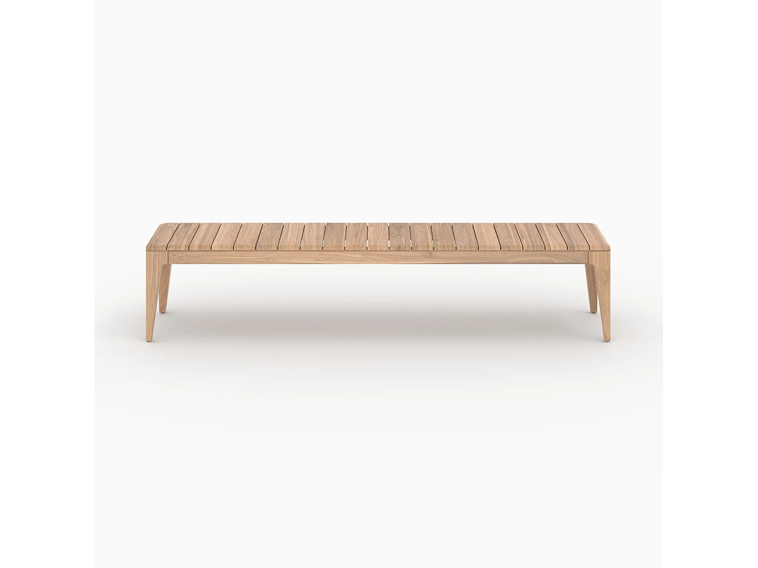 Table et bancs de jardin en bois de teck recyclé 10 personnes - Nonza