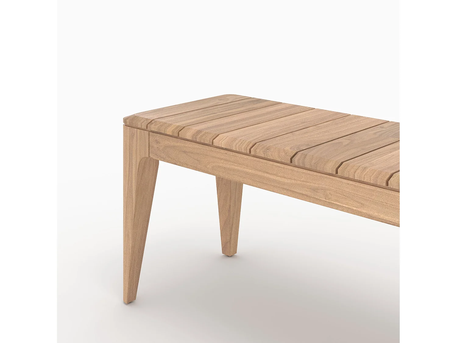 Table et bancs de jardin en bois de teck recyclé 10 personnes - Nonza