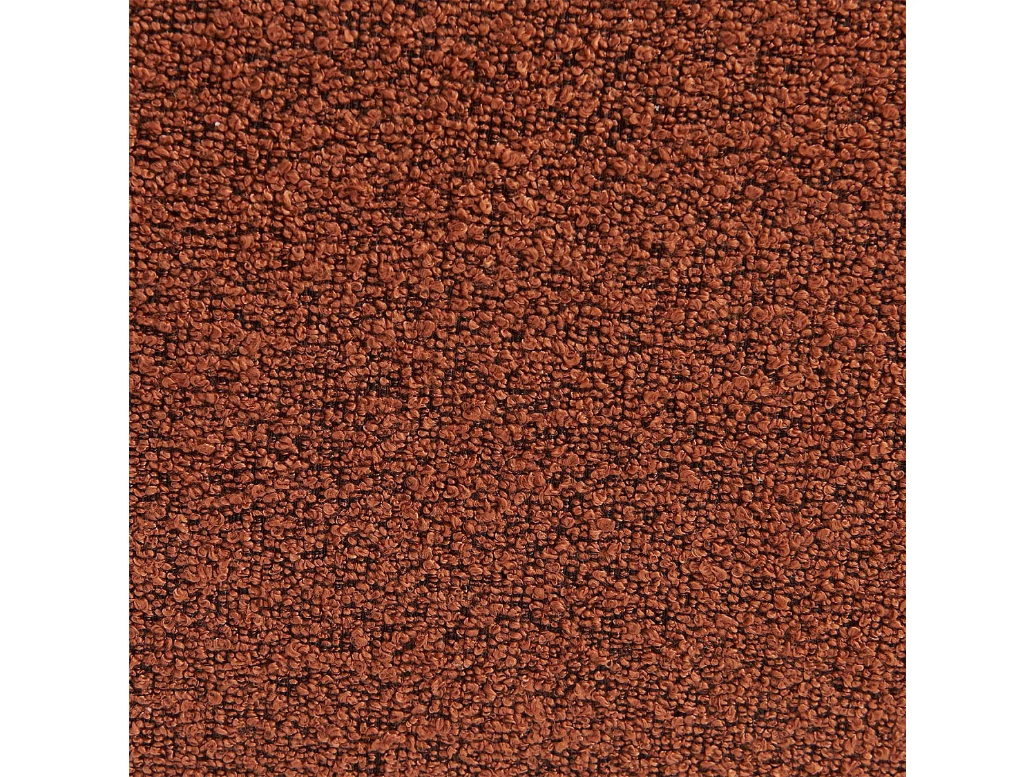 Canapé modulable bouclette texturée 3 places avec repose pied terracotta - Boni