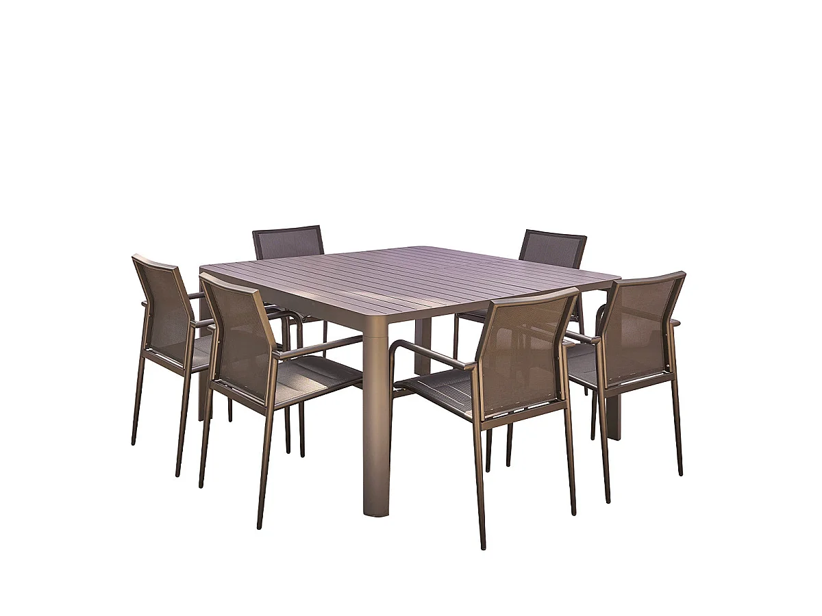 Conjunto de muebles de jardín de aluminio