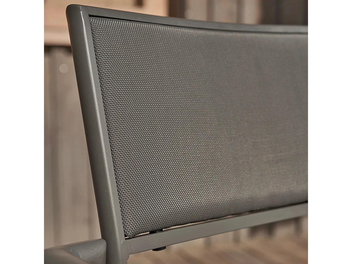 Lote de 2 sillones de teca y aluminio