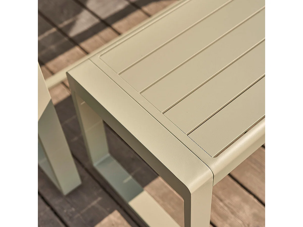 Salotto da giardino in alluminio verde 4/6 pers.