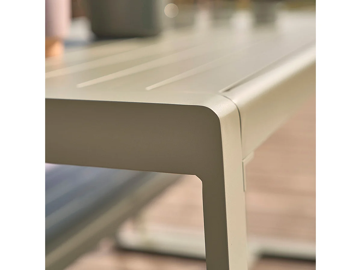 Salotto da giardino in alluminio verde 4/6 pers.