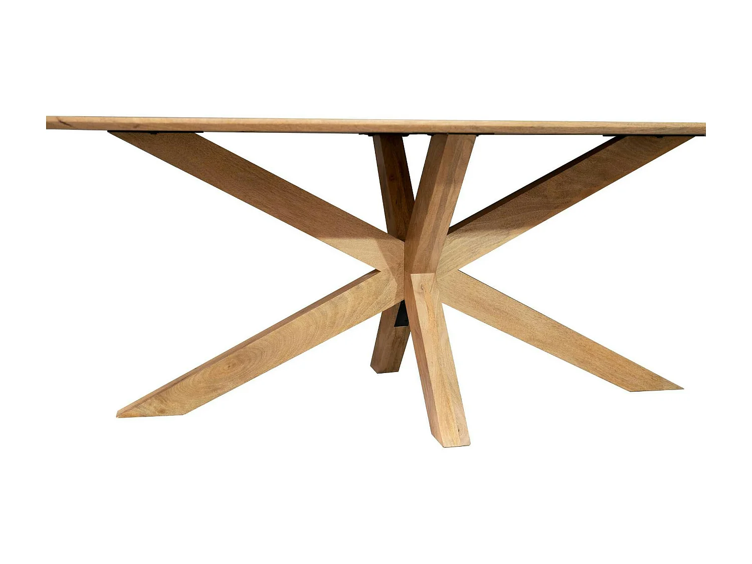 Table à manger ovale organique à pied central 240 cm NERO