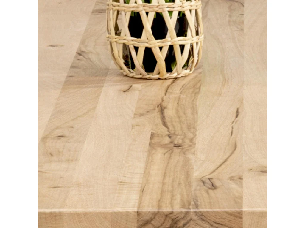 Table ronde chêne blanc pied central droit 120 cm PALERME