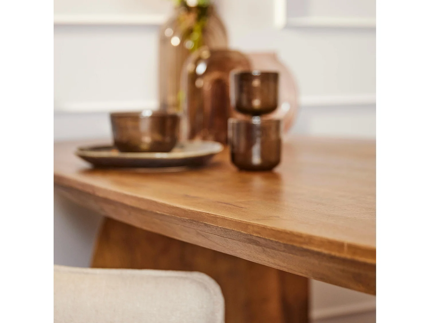 Table à manger vintage ovale en bois 300 cm CALDERA