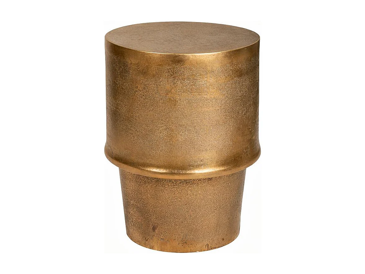 Table d'appoint dorée design tambour KANO