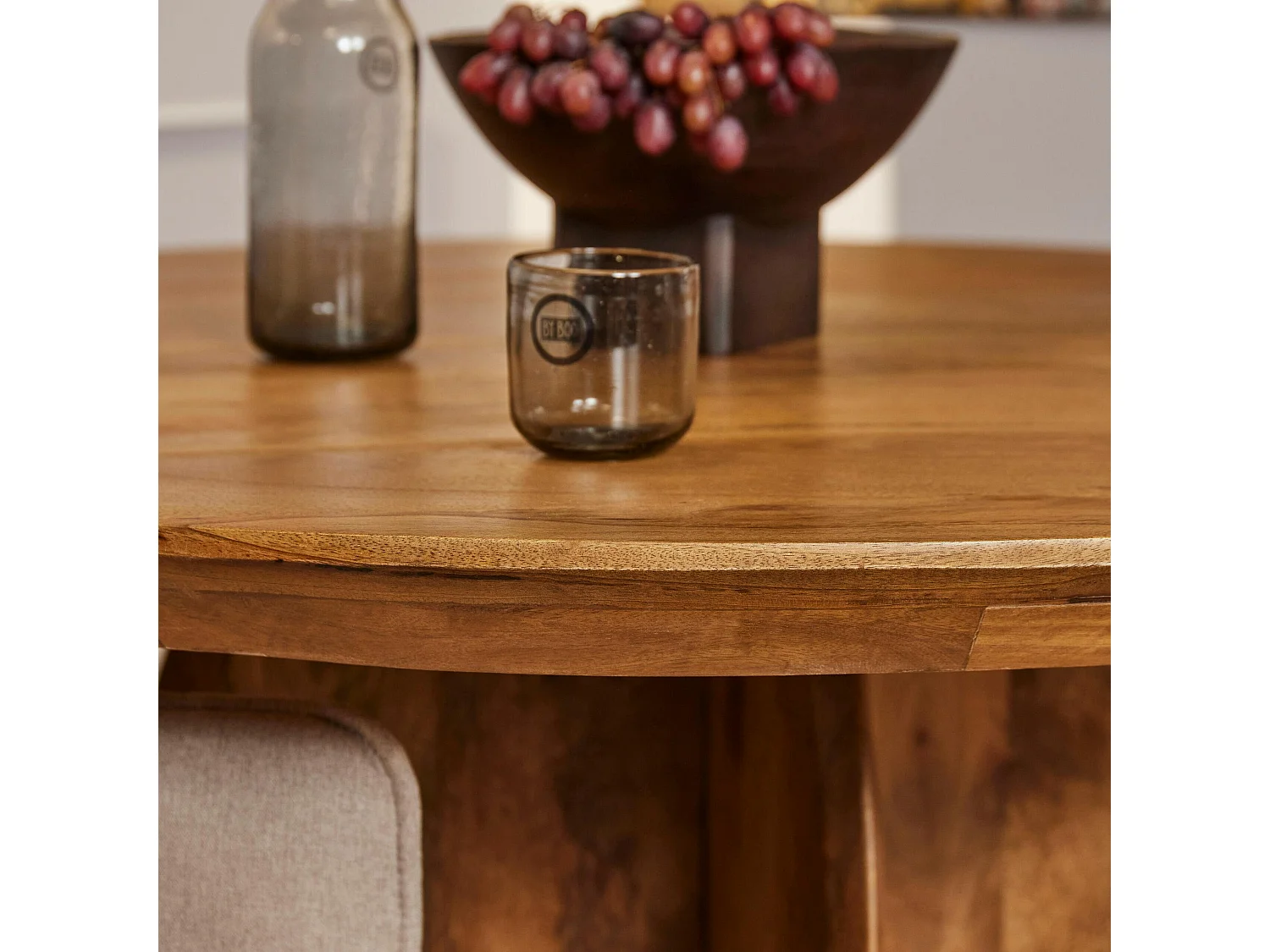 Table ronde vintage en bois Ø130 cm CALDERA