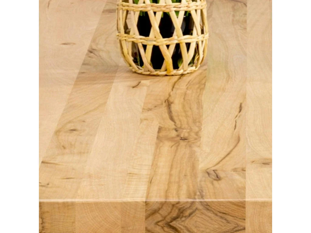 Table ronde chêne huilé pied central droit 120 cm PALERME