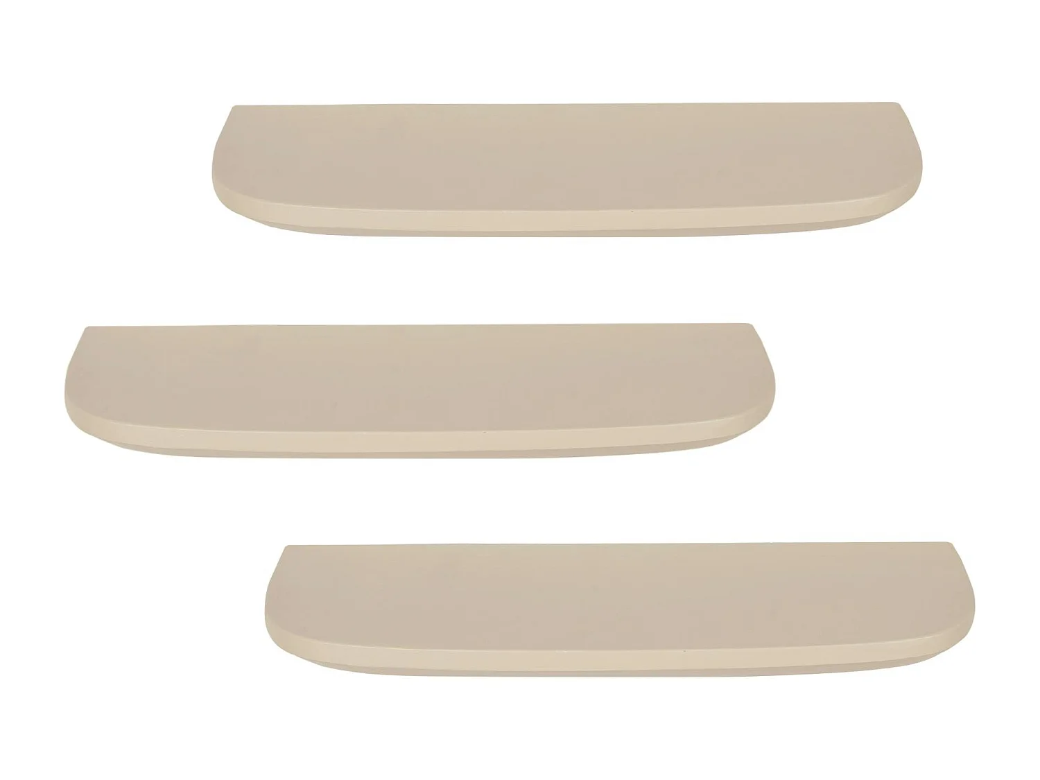 Etagère murale en bois sable 60 cm (lot de 3) ALMA