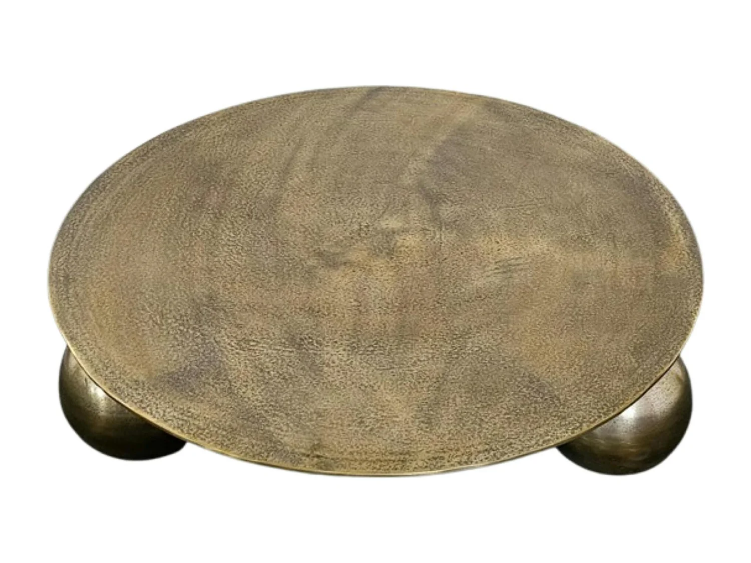 Table basse ronde vintage à pieds boules Ø90 cm KANO