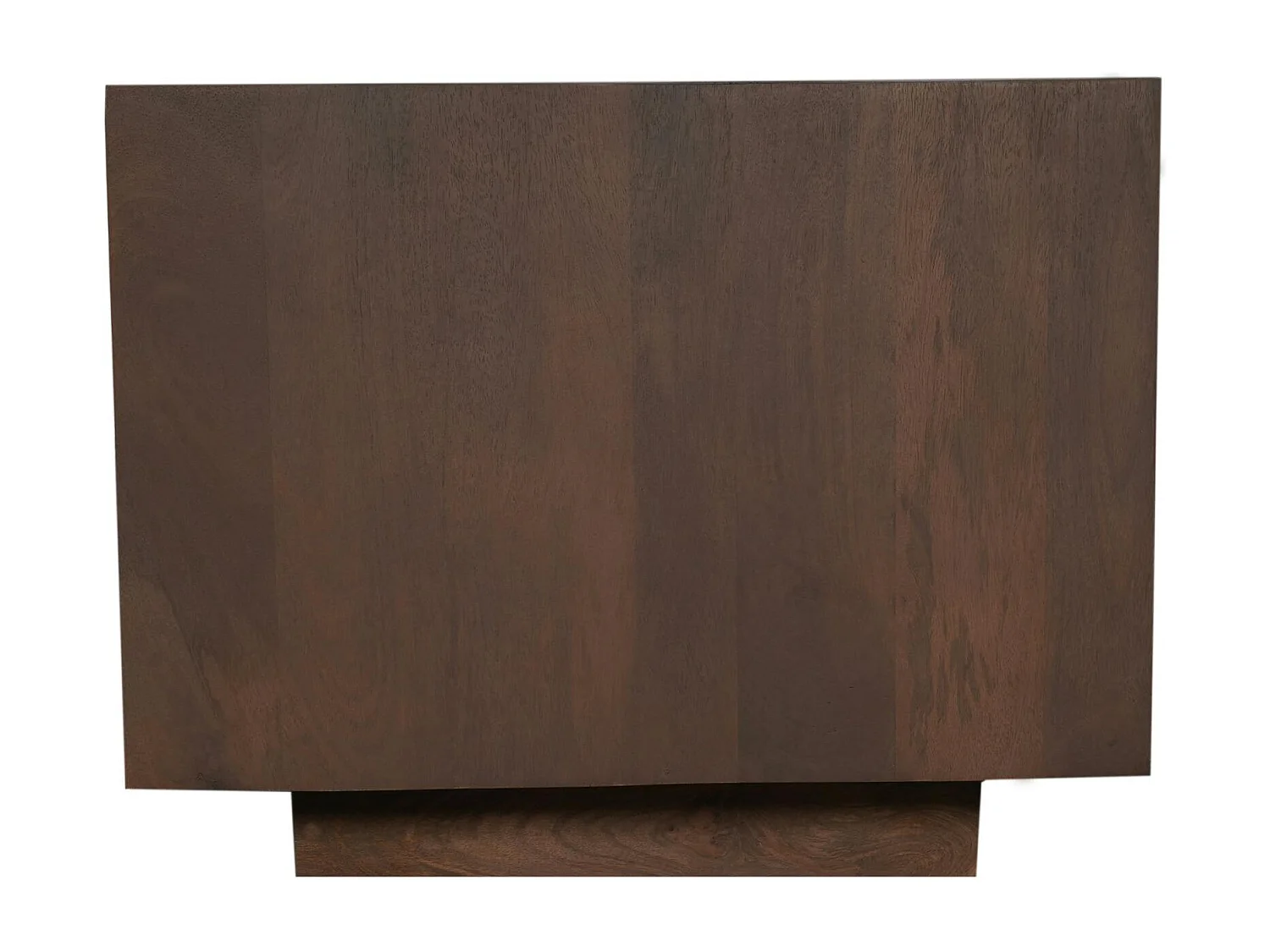 Table basse cube design en bois foncé 56 cm ALMA