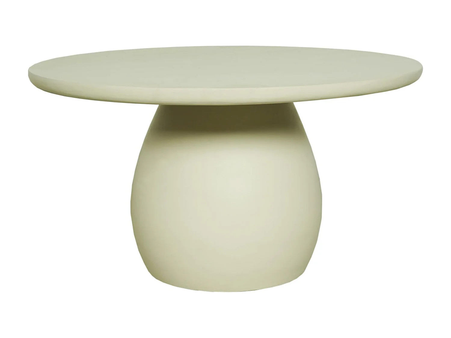 Table basse ronde en bois sable pied boule ALMA