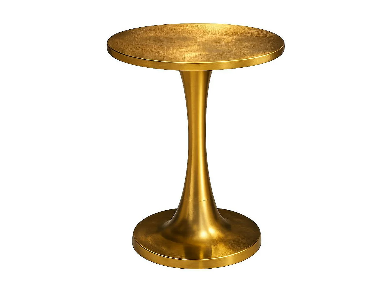 Table basse ronde dorée en aluminium Ø45 cm KANO