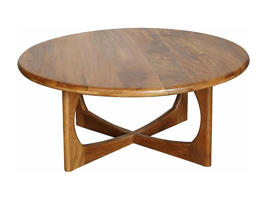 Table basse ronde à piètement ajouré Ø70 cm ALMA