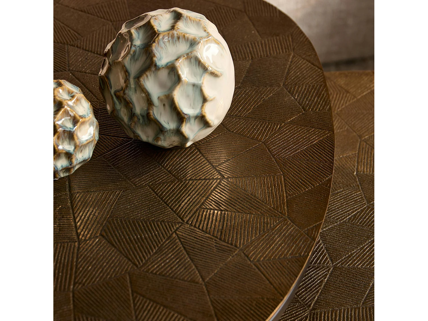 Table basse gigogne design galet organique (lot de 2) KANO