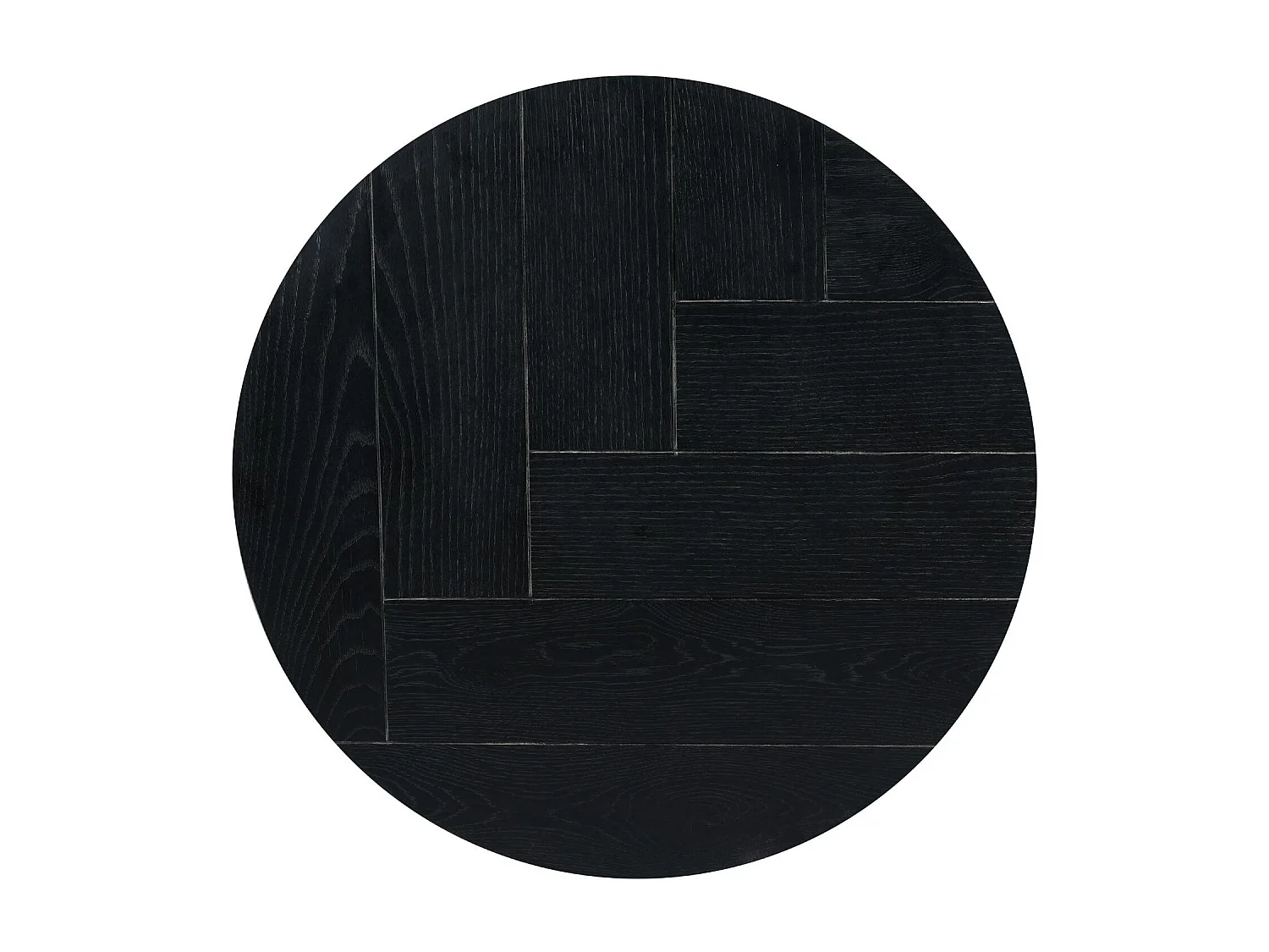 Table basse gigogne décor parquet noir (lot de 2) LEXTON