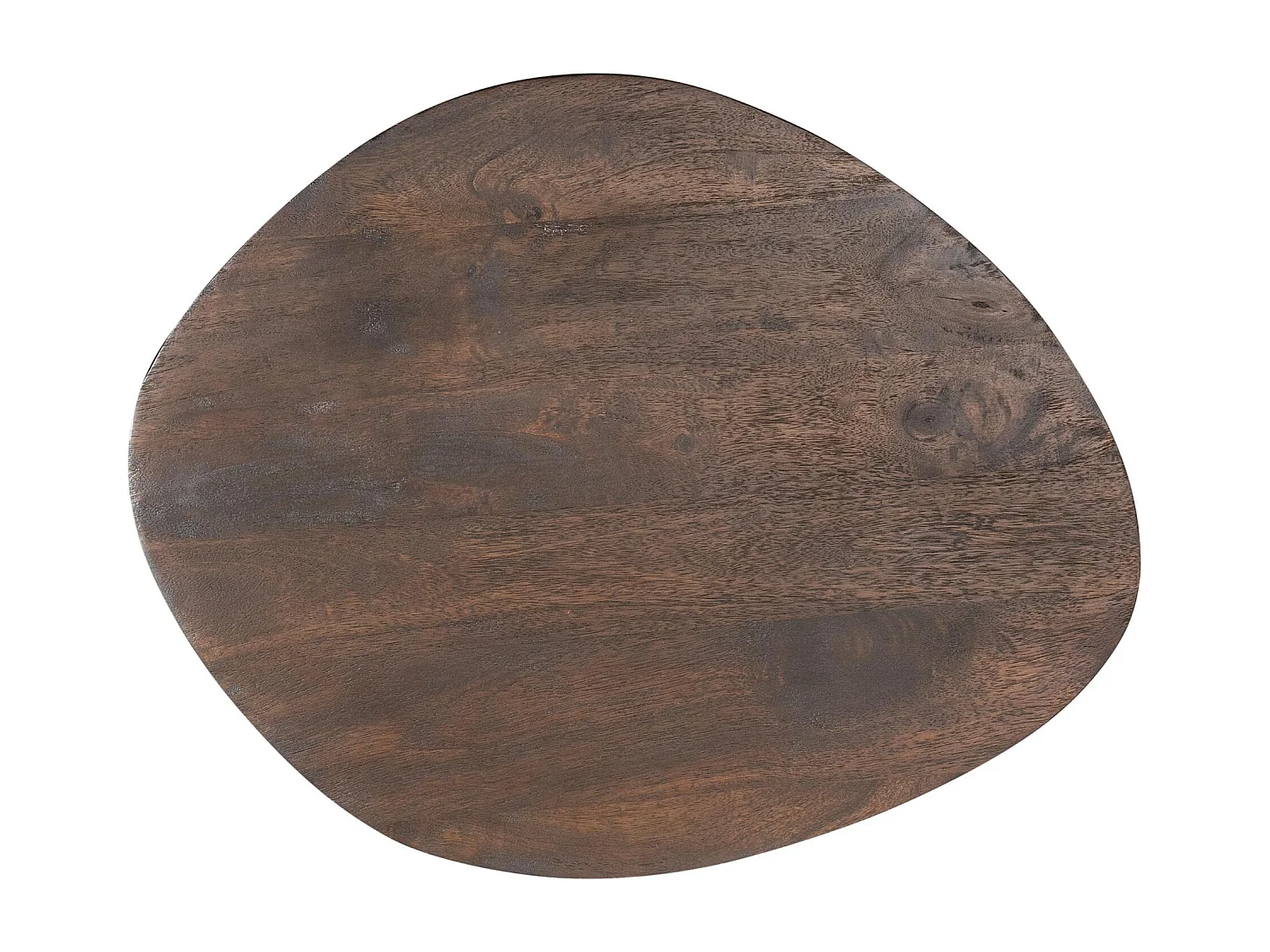 Table basse design organique en bois foncé (lot de 2) ALMA