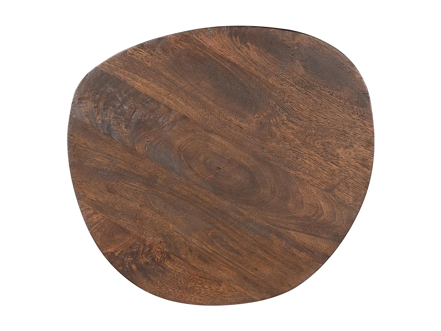 Table basse design organique en bois foncé (lot de 2) ALMA