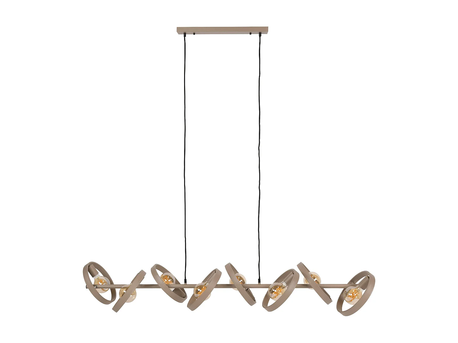 Suspension de table beige 8 anneaux mobiles RALF