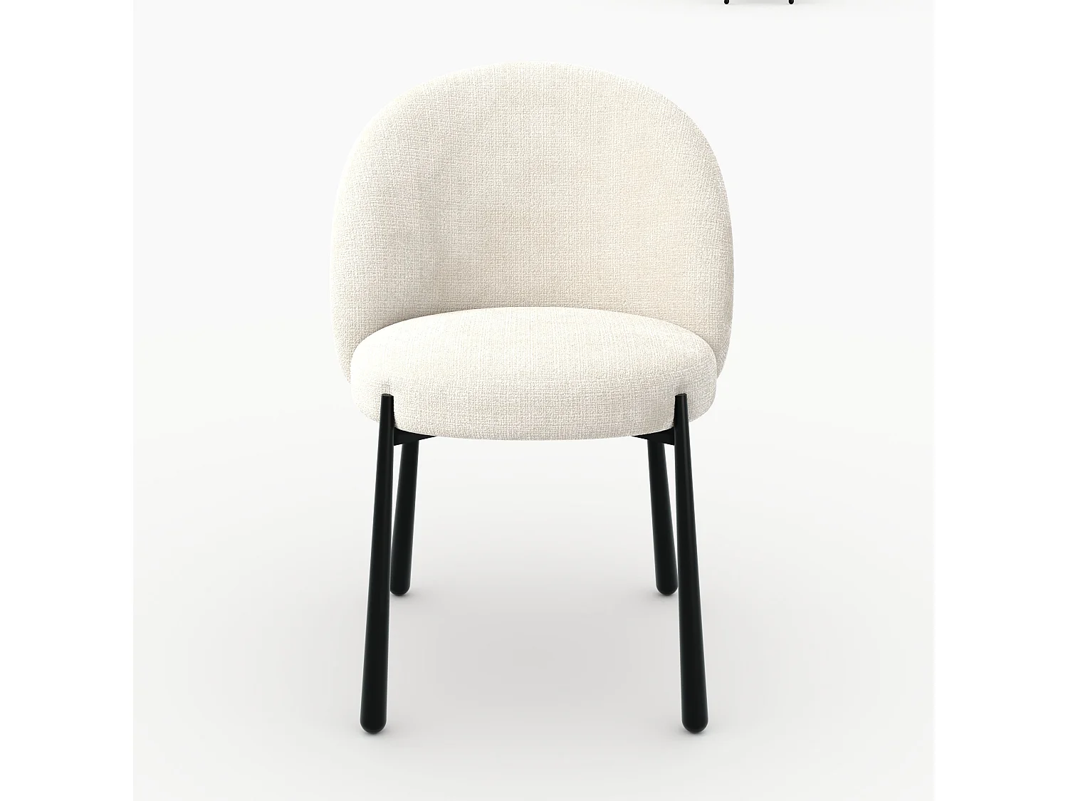 Lote de 2 sillas de terciopelo crudo y metal negro - Pulpy