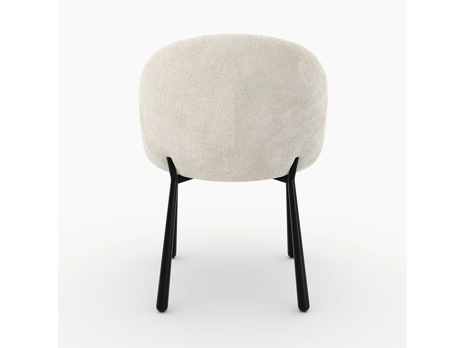 Lote de 2 sillas de terciopelo crudo y metal negro - Pulpy