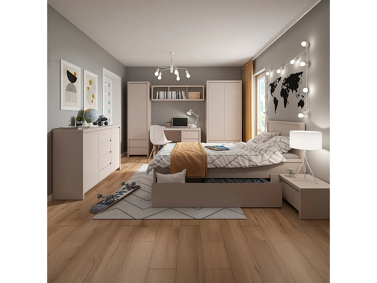 Sengebord 1 skuffe Soren Cashmere