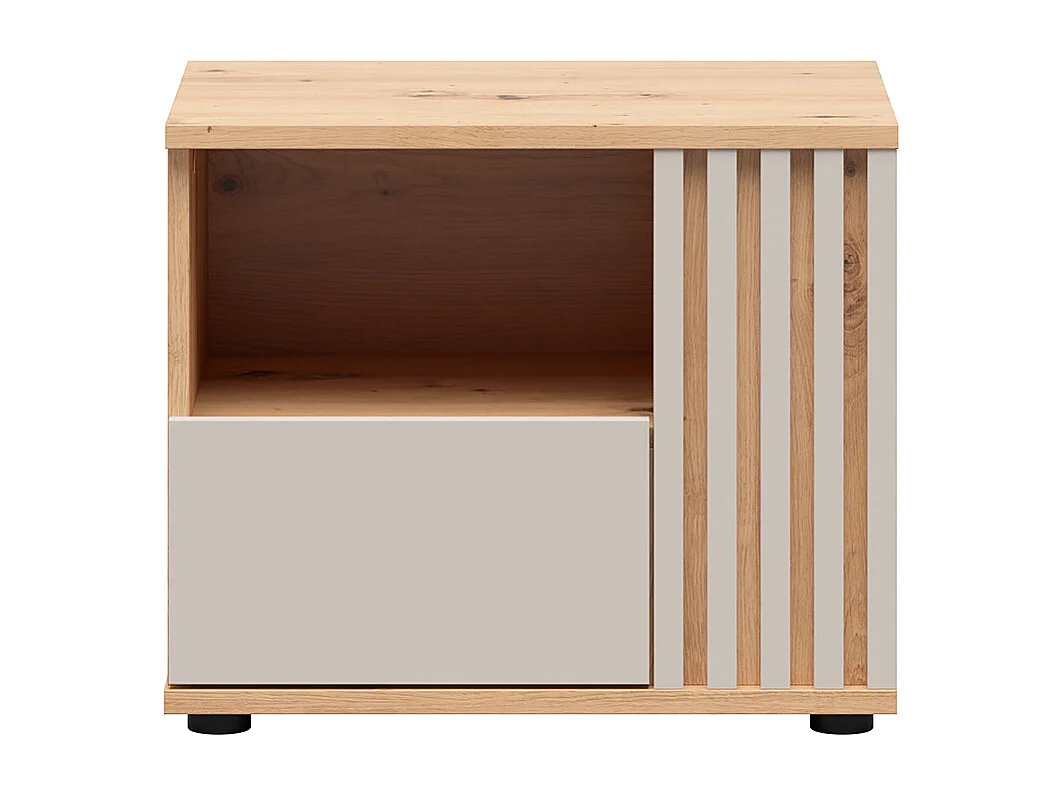 Nachttisch mit 1 Schublade rechts Ezra Kaschmir und Holz