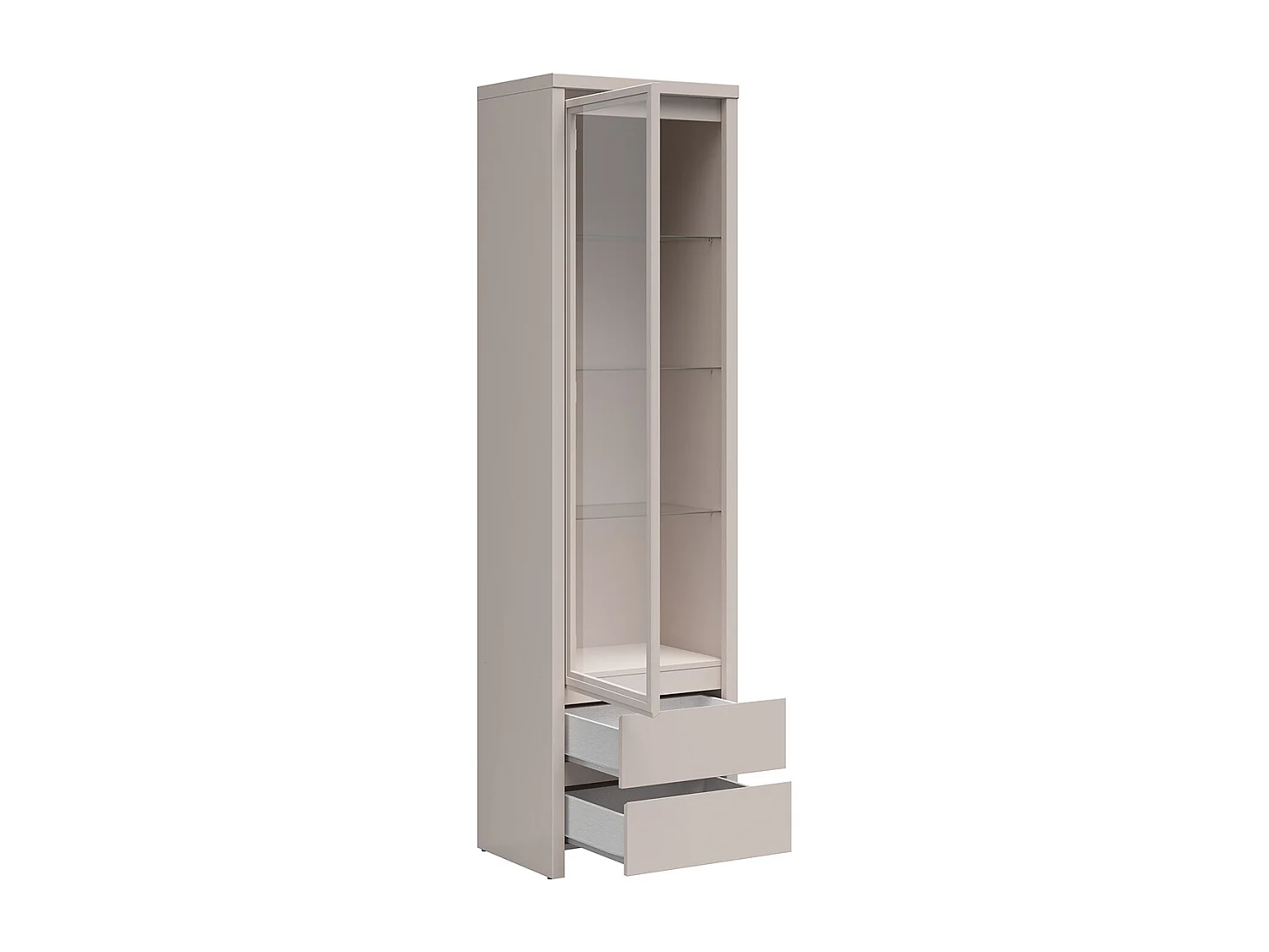 Soren Cachemire Vetrina a 1 anta e 2 cassetti