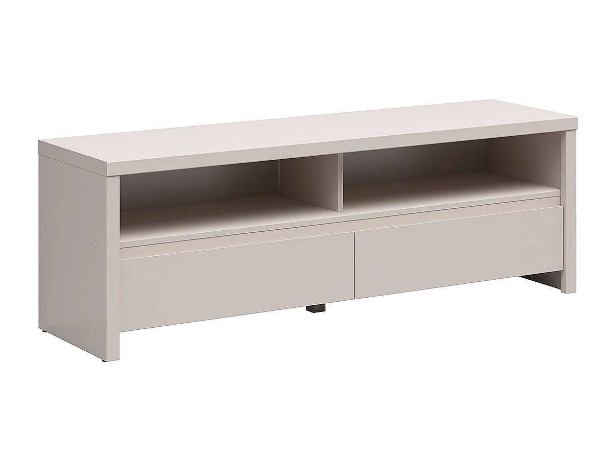Meuble TV 2 tiroirs 2 niches 143 cm Soren Cachemire