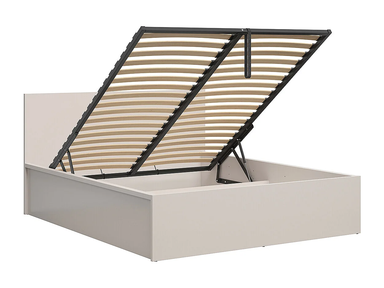 Letto con contenitore con base Edwin cachemire 160x200