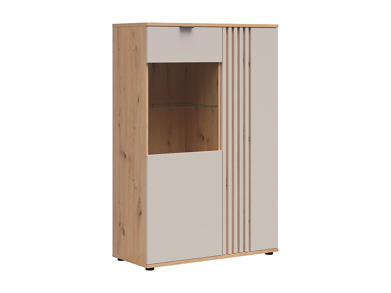 Vaisselier bas 2 portes Ezra Cachemire et Bois